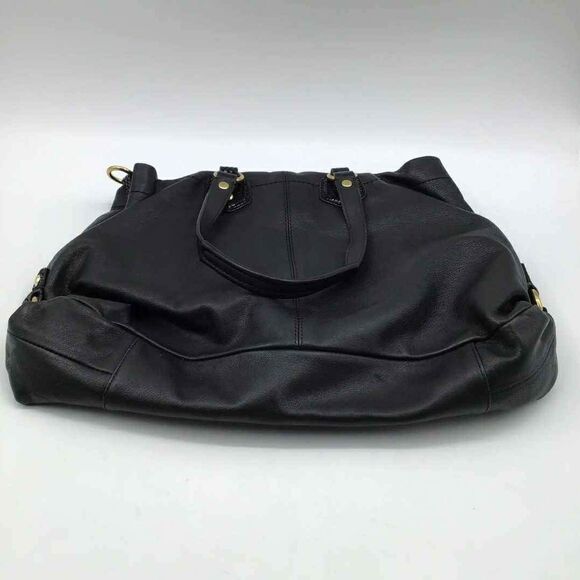 Coach Designer Leather Black/Gold Shoulder Handbag Purse - Picture 6 of 8